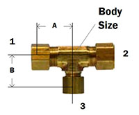 Compression Forged Reducing Tee Diagram